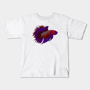 Abstract Betta Fish Art Kids T-Shirt